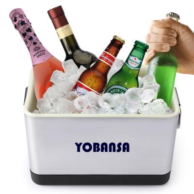 China 10L Viable Gold Cubetas Hielo Cubetas de Cubetas Metal Ice Bucket Black Aluminum Ice Bucket Viable Gold cervezas for party for sale