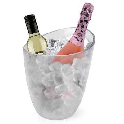 China 3.5 Liter Sustainable Clear Acrylic Plastic Ice Bucket Wine Bucket Tub For Drinks And Parties Food Grade For Wine Champagne Beer for sale