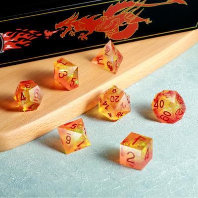 China Hot Sale DND Cutting Dies Resin DND Dies Set 7PCS D&D Polyhedral Die Cuts For Role Playing Games Dungeons And Dragons for sale