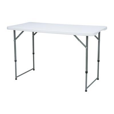 China 4ft Modern Solid Height Adjustable Plastic Folding Table for sale