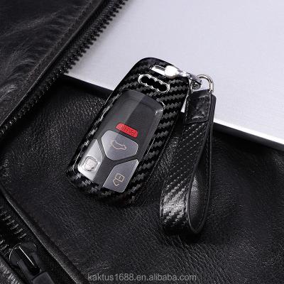 China Eco-friendly For AUDI\A5\A4 TTS Q7 Q5L S4 RS4 RS5 TTRS TTT SQ5 19 PC Carbon Filament Cover Car Key A4 Car Key Case for sale