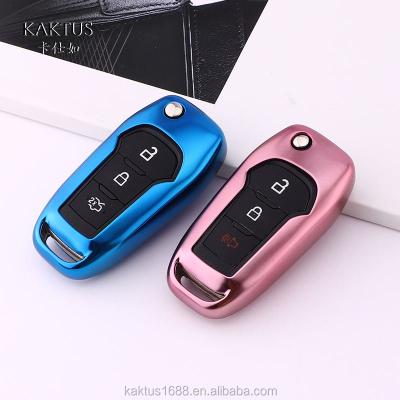 China Eco-friendly For Kuga Mondeo Tourneo Car Focus Ford Car Key Shell Scort ondeo verest TPU Key Case Protect Cover for sale