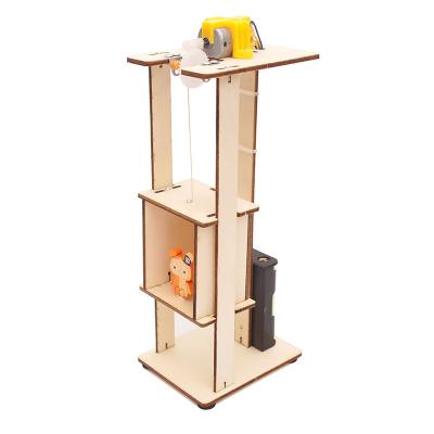 China Good Quality Competitive Price Educational Center Electronic Toys Diy Custom Wooden Puzzle Toy Elevator Product for sale