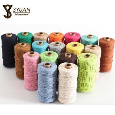 China China high quality twisted macrame tie natural soft cotton rope for wall hanging for sale