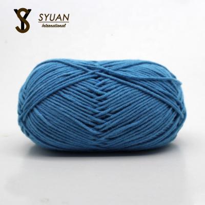 China Viable Syuan Customize Multi Color Twisted Milk Cotton Crochet 4 Ply Thread Ball 50g For Hand Knitting Scarf Factory Wholesale for sale