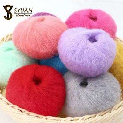 China Anti-pilling color mohair and acrylic blend Yarn Soft-feeling Yar for crochet kid clothes mohair yarn for sale