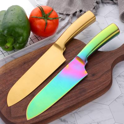 China Wholesale Durable Stainless Steel BBQ Tool Kitchen Colored Vegetable Knife Fruit Meat BBQ Knife for sale