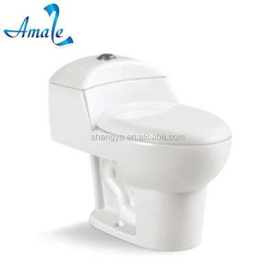 China Toilet Sanitary Ceramic Toilet Bowl 300mm Auto Operation One Piece Siphonic Toilet for sale