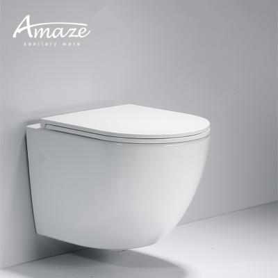 Chine Good Quality Concealed Ceramic Cistern Modern Design P Small Trap Wall-Hung Toilet à vendre