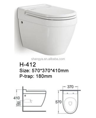 Chine Concealed Cistern Wall Hung Wall Mounted Toilet Porcelain Lavatories Wall Hung Toilet Cabinet à vendre