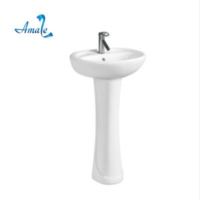 China Sanitary Ceramic Sink Stocked High Quality Ceramic Ware Bathroom Pedestal Sink P-313# for sale