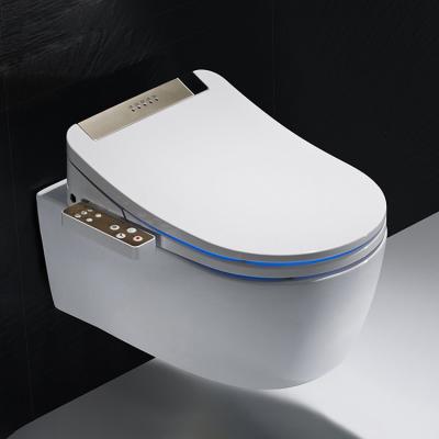 China Modern Luxury Electronic Bathroom Soft Narrow Automatic Smart Electric Heated Bidet Golden Bidets Smart Toilet Seat Cover for sale