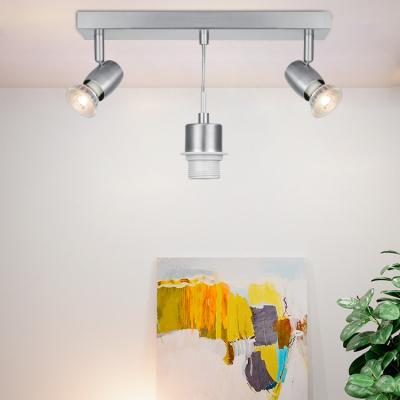 China Modern three head SATIN SILVER background living room gu10 led ceiling spot light for sale