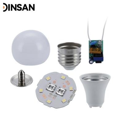 China 12W B22 indoor unfinished product cheap led bulb raw material LED bulb plastic spare part for sale