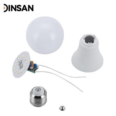 China B22 E27 Indoor Skd Base Led One Shape Bulb 12W Unassembled Led Bulb Raw Material for sale