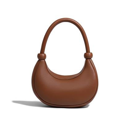 China PU Vegan Leather Handbags Fashion Niche Designer Women Casual Style Hobo Shoulder Bags Purses Simple Daily Armpit Cross - Body for sale