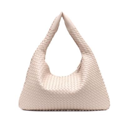 China Daily 2023 Hot Selling Fashion Leather Handbags Women Elegant Woven Shoulder Bags Hobo Bags for sale