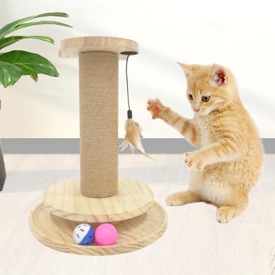 China Wholesale Wooden Tower Cat Tree House Cat Sisal Scratching Post Condo PNB Treehouse Viable Plant Free Samples Large for sale