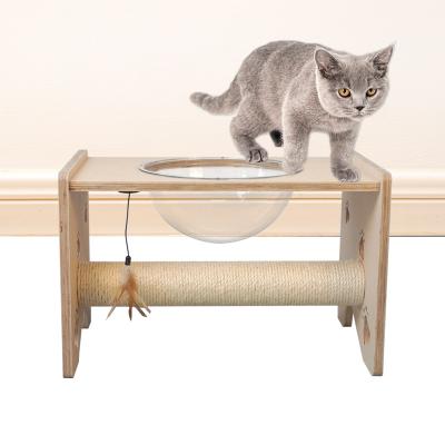 China PNB Viable Free Samples Wooden Climbing Frame Modern Non-Toxic Cat House Sisal Scratching Post Condo Tower Cat Tree for sale