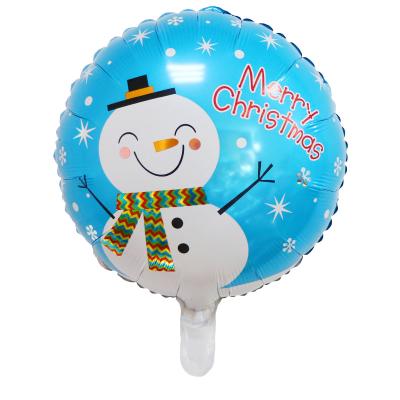 China Party Decoration 18 Inch Round Foil Balloon Holiday Decoration Merry Christmas Foil Balloon for sale