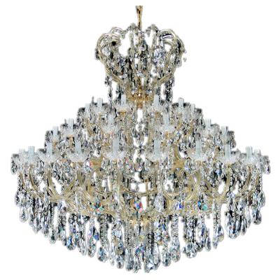 China Maria Theresa Style Luxury Crystal Chandeliers Modern Pendant Light for Hotel Lobby Staircase Foyer Tall Custom Lamp for sale