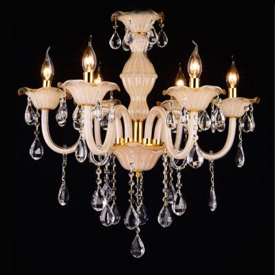 China Modern contemporary champagne crystal chandelier for living room home bedroom pendant lamp hotel banquet hall decoration lights luxury for sale