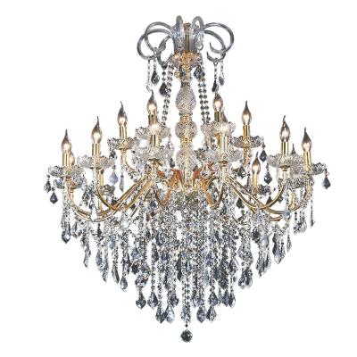 China European style living room crystal light luxury dining room bedroom bedroom lighting double stair chandelier LED villa lamp for sale