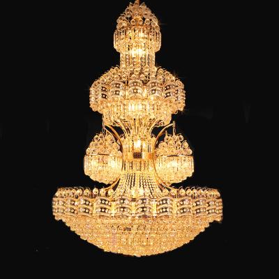 China Modern decoration new style indoor lighting traditional high ceiling crystal chandelier is hotel lobby banquet hall villa atrium pendant lamp for sale