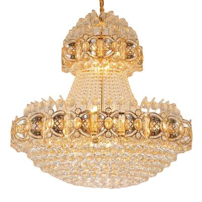 China Wholesale Modern Crystal Hotel Lobby Decoration Large Ceiling Luxury Hotel Indoor Chandelier Lighting Pendant Lamp for sale