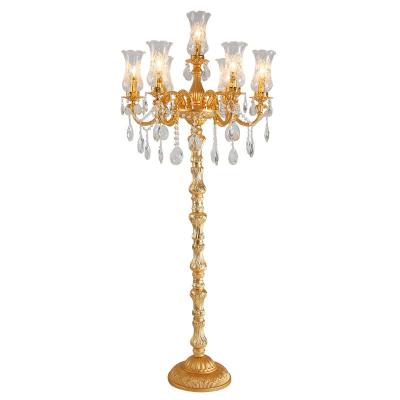 China European style hot selling zinc alloy decorative crystal floor lamp European villa living room restaurant lighting table lamp for sale