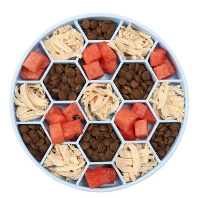 China 2022 New Pet Viable Slow Dog Food Bowl Non Clogging Slip Prevention Silicone Suction Cup Slow Food Bowl for sale