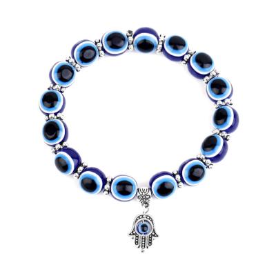 China 2021 New Trendy Blue Fashion Charm Bracelet Couple Beaded Pendant Bracelet Unisex Gift Party for sale