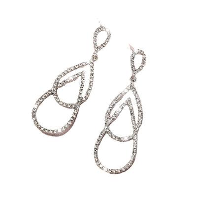 China Environmental Friendly Silver S925 Needle Diamond Earrings Long Earrings Personalized Super Snap Geometric Earrings for sale