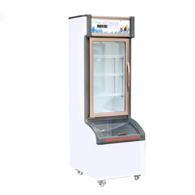 China Refrigerated and Frozen Deli Freezer Display Cabinets Double-temperature freezerbeverage and ice cream display cabinet for sale