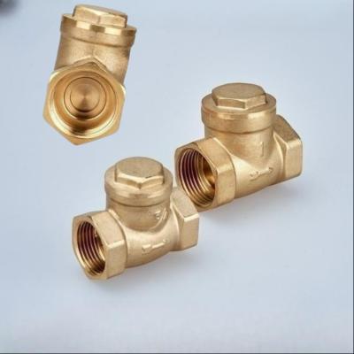 China Wholesale Industrial DN20 Threaded Return Brass Valve Swing Check Valve For Water HVAC Valve for sale