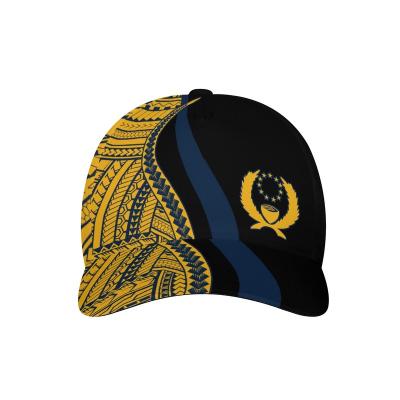 China New COMMON Micronesia Pohnpei Flag Printed Polynesian Baseball Cap Tattoo Sports Hats Fit Adjustable Breathable Unisex Outdoor Hat for sale