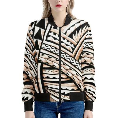 China Hot Sale QUICK DRY Printing Polynesian Traditional Samoan Women Fall Winter Jackets Vintage Ladies Printable Jackets Plus Size Coats for sale