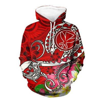 China High Quality Anti-wrinkle Hoodies For Women Tahiti Hoodie Tribal Flower With Special Tops Plus Size Drawstring Sweatshirts Loose Pullovers for sale