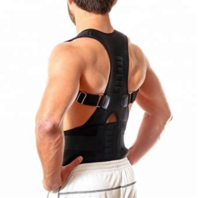 China Back Brace To Correct Posture Neoprene Adjustable 10 Magnets Back Posture Support Shoulder Magnetic Posture Corrector for sale