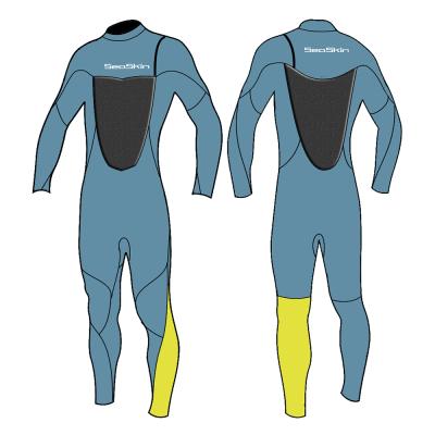 China Seaskin Men's Anti-UV 3/2mm Neoprene Soft Wetsuits Long Sleeve Zipless Wetsuits For Surfing for sale