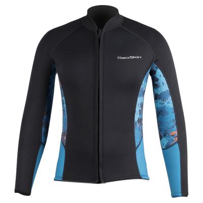 China Neoprene Surfing Anti-UV Front Zipper Wetsuit Top For Custom Seaskin Jacket Wetsuits 1.5mm Surfing for sale