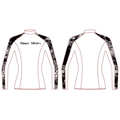 China Long Sleeve Seaskin Customize Graphics Women's Long Sleeves UV Protection Rashguard for sale