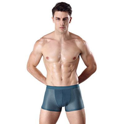 China Wholesale Breathable Seamless Panties Ice Mesh Mens Breathable Silk Mens Boxers for sale