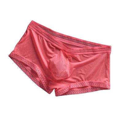 China Summer New Breathable 3D Lace Men Underwear Ice Silk Boxer Shorts Briefs Men's Seamless Underwear Men's Boxer for sale