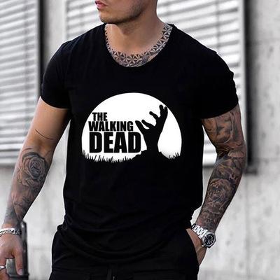 China eBay QUICK DRY fun printed T-shirt fashionable personality loose black shorts 2021 new sleeve men's T-shirts for sale