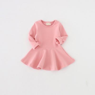 China 2020 Wholesale Children's Clothing Anti-wrinkle Autumn And Winter Cotton Girls Dress With Long Sleeves Ruffled Girl Dress for sale