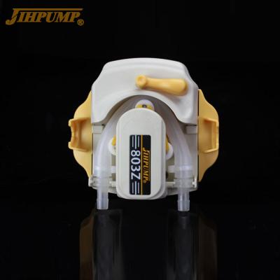 China JIHPUMP 803Z OEM Small Mini Micro Easy Load Pump Peristaltic Flow Water Regulating Transfer Dispenser Hose Liquid Dosing Pumps for sale