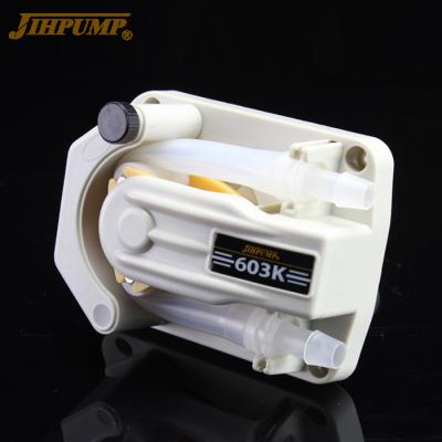 China Automotive Industry JIHPUMP Small Mini Micro High Flow Peristaltic Pump 8mm 2000ml 3000ml/min Large Flow DC Water Hose Liquid Dosing Pumps for sale