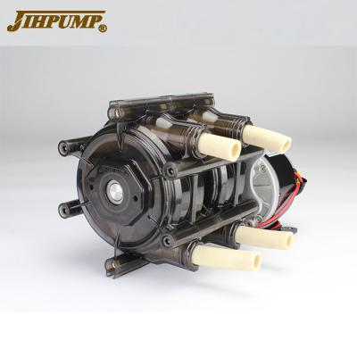 China Automotive industry JIHPUMP 19 liters per minute, 24V DC, 3 bar high flow double head peristaltic pump for mains water, food, oil, chemicals for sale