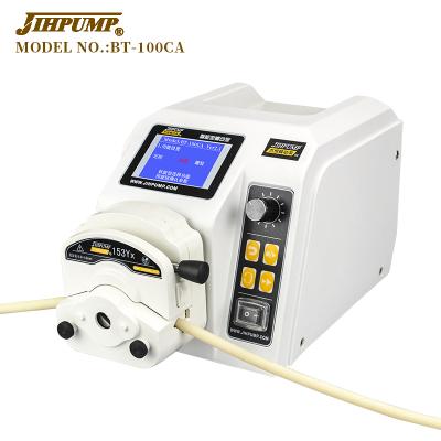 China JIHPUMP Water Low Pressure Constant Flow Transfer LCD Stepper Motor Peristaltic Pump BT-600CA with 153Yx, 253Yx Pump Head for sale